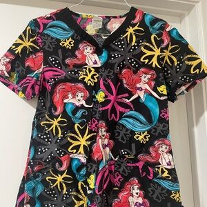 Disney little mermaid Scrub Top